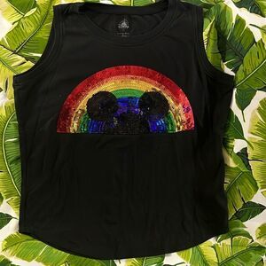 Disney Mickey PRIDE 🌈 Sequined Rainbow Tank Top Shirt